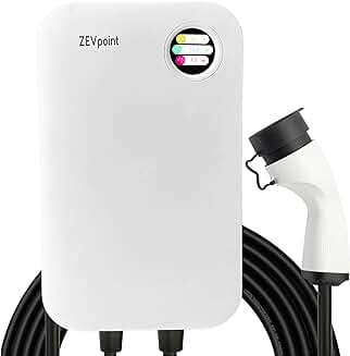 Zevpoint EV Charger 7.2Kw Model Swift Pro (Type 2, 20Ft Cable, 32A Single Phase, Smart Touch Screen